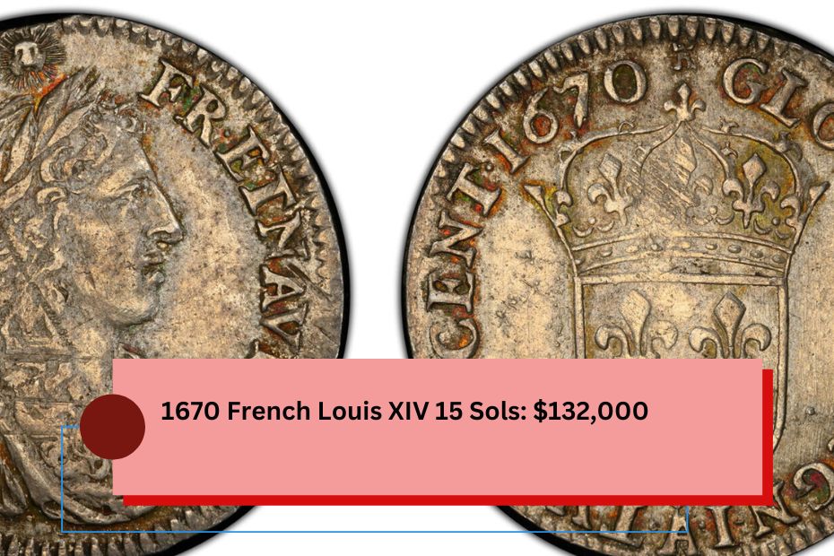 1670 French Louis XIV 15 Sols: $132,000