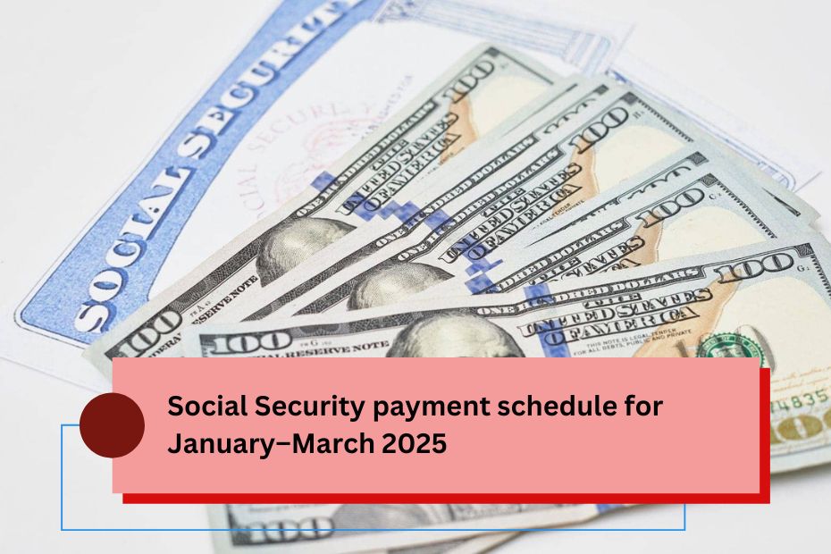 Social Security payment schedule for January–March 2025